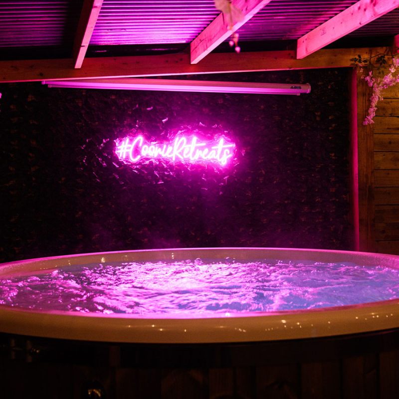 A hot tub at at Coorie Retreats