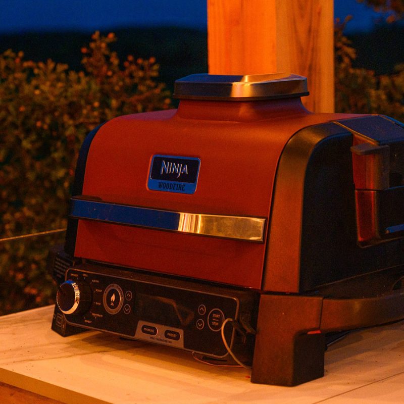 A Ninja Wood Fire Electric BBQ Grill and Smoker at Coorie Retreats